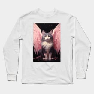 Guardian Cat Angel Poster Long Sleeve T-Shirt